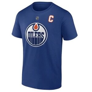 NHL Youth Royal Blue Edmonton Oilers Connor McDavid TShirt Size 18/20 XL NWT